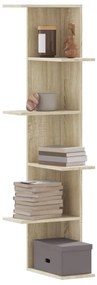 vidaXL Raft colțar perete stejar sonoma 36,5x36,5x140cm lemn prelucrat