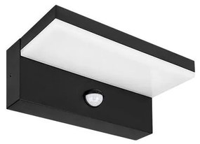 Aplica LED de exterior cu senzor, 9W, 230V, 4000K, IP44, neagră