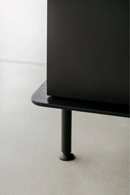 Comodă neagră cu orificiu pentru cabluri 120x88x50 cm Suumo – noo.ma