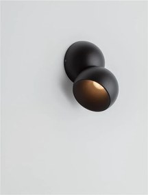 Spot LED aplicat aluminiu LUSA negru