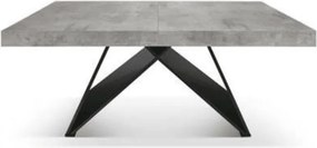 Masa Carole extensibila, picior Mdf - GRI CIMENT - 180 CM / 90 CM / 77 CM