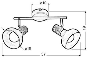Lampă spot PUERTO 2xE14/40W/230V