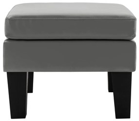 288777 vidaXL Taburet, gri, piele ecologică