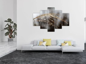 Tablou - Picături pe plantă (150x105 cm)