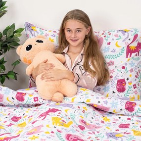 Lenjerie de pat din bumbac pentru copii 4Home Playful Paws, 140 x 200 cm, 70 x 90 cm