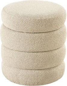 Taburete cu spatiu de depozitare, Tesatura boucle taupe, VOQUE 50cm