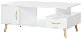 Masuta de sufragerie HOMCOM cu usa si sertar, 100x50x40cm | Aosom RO