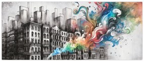 Tablou - Viața industrială (120x50 cm)