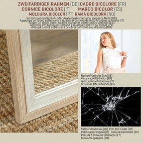 HOMCOM Oglindă de Podea Modernă, Oglindă de Perete și Podea Bicoloră pentru Dormitor și Hol, 37x157 cm, Alb | Aosom Romania