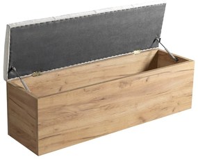 Bancă gri deschis/în culoare naturală Kumo – Bobochic Paris