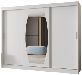 Dulap de haine 250 cm Rosaria (alb). 1126309