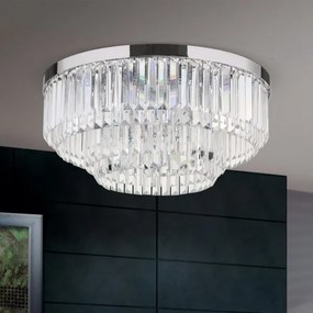 Plafonieră LED de cristal dimabilă Orion PRISM LED/80W/230V d. 55 cm crom lucios