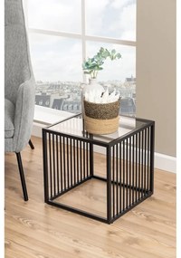 Măsuță auxiliară cu blat din sticlă 40x40 cm Strington – Actona