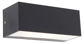 Lampa de perete exterioara moderna neagra IP54 - Houks