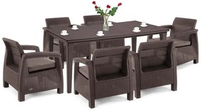 Set de mobilier de grădină Corfu Big Duo cu masă Futura maro