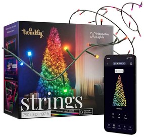 Twinkly TWS750STP-BEU - LED RGB șir exterior dimabil 63,5m IP44 Wi-Fi