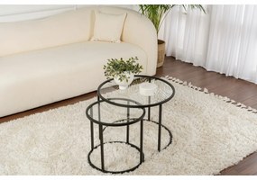 Set de măsuțe de cafea Aurum Black 60 cm, 2buc.