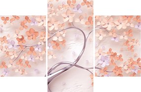 Tablou florilor de pom din coral - abstract (90x60 cm)