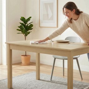 HOMCOM Masă de sufragerie design modern bicolor cu blat mare pentru 4-6 persoane în lemn dim. 119L x 70l x 75H cm | Aosom Romania