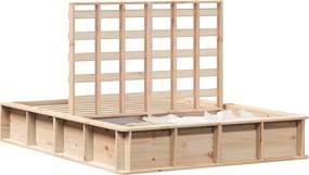 vidaXL Cadru de pat Maro 140 x 190 cm Lemn de pin masiv