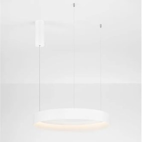 Lustra circulara aluminiu alb LED CCT LUMIA 60cm