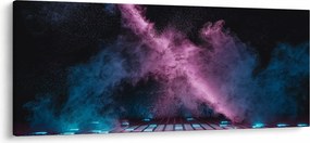 Tablou - Fum roz-albastru (120x50 cm)