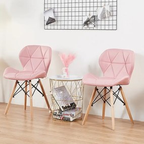 Scaune de sufragerie 4buc din piele, Rose
