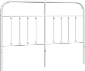 vidaXL Tăblie de pat de schimb metalică, alb, 140 cm