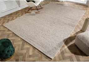 Covor WOOL XXL 350x240cm gri argintiu din lana