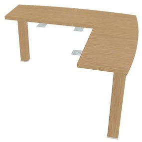 Extensie birou Verno 140 x 113 cm, dreapta, stejar deschis