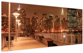 Tablou - Noaptea orașului (120x50 cm)