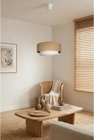 BRILAGI - Lustră LED suspendată pe cablu BOHO ECO, 1x E27/10W/230V, Ø 40 cm, bej/crem