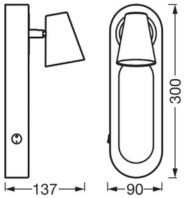 Spot LED de perete Ledvance DECOR NEPTUNE LED/13W/230V
