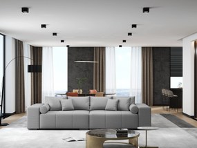 Canapea extensibilă dumonde cu ladă de depozitare si sezut confortabil din spuma high-density, Marbela Enjoy Grey XXL 295x100 cm
