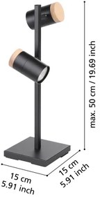 Lampă LED de masă Eglo 390069 CARTAGENA 2xGU10/4,5W/230V 3000K