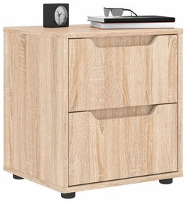 vidaXL Noptiera &quot;VISNES&quot; Stejar Sonoma 45x40x50 cm Lemn prelucrat