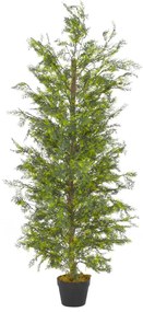 vidaXL Plantă artificială chiparos cu ghiveci, verde, 150 cm