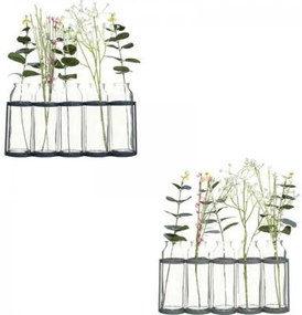 Set 5 vaze decorative in suport metalic PETALORA