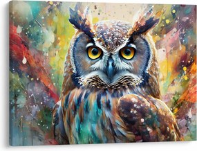 Tablou - Pictură de o bufniță (70x50 cm)