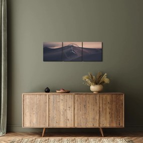 Tablou - Valuri de nisip (cu ceas) (90x30 cm)