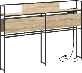 vidaXL Tăblie de depozitare cu raft Stejar sonoma 120 cm Lemn compozit