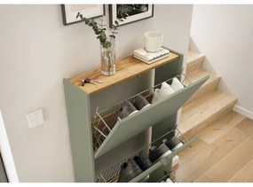 Pantofar taupe cu deschidere înclinată 71x127x22 cm Ameca – Germania