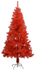 vidaXL Pom de crăciun artificial cu suport, roșu, 150 cm, pvc