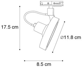 Spot pe șină monofazat negru - Go