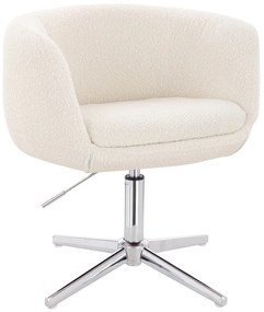 HR333CROSS Scaun Boucle Crem cu Bază Cromata