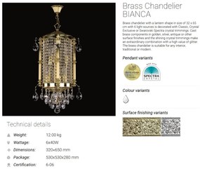 Candelabru, Lustra Cristal Bohemia Exclusive BIANCA