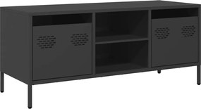 vidaXL Dulap TV, negru, 101,5x39x43,5 cm, oțel laminat la rece