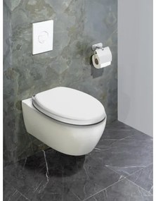 WENKO 22885100-WC Capac WC URBIO 36x42,5 cm alb/argintiu