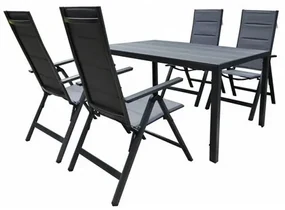 Set mobilier de grădină Haggen, 5 buc, aluminiu