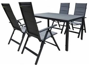 Set mobilier de grădină Haggen, 5 buc, aluminiu